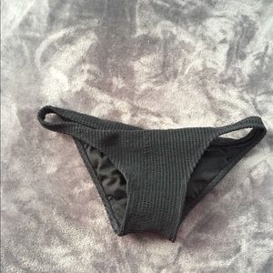Free people bikini bottoms black textured medium